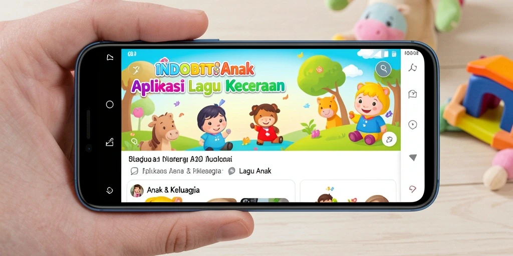Tampilan antarmuka aplikasi INDOBIT88 yang ceria dan ramah anak.