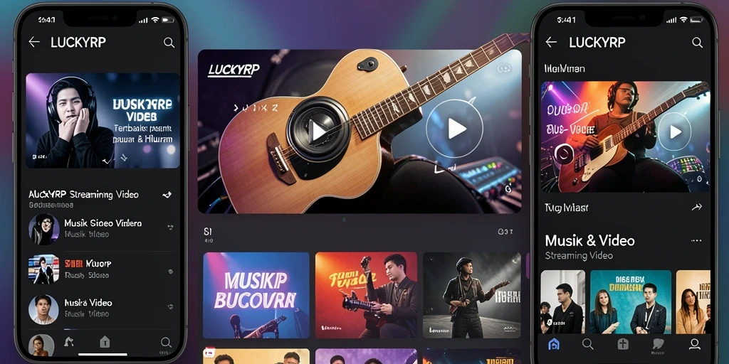 Antarmuka LUCKYRP yang menarik untuk streaming video.
