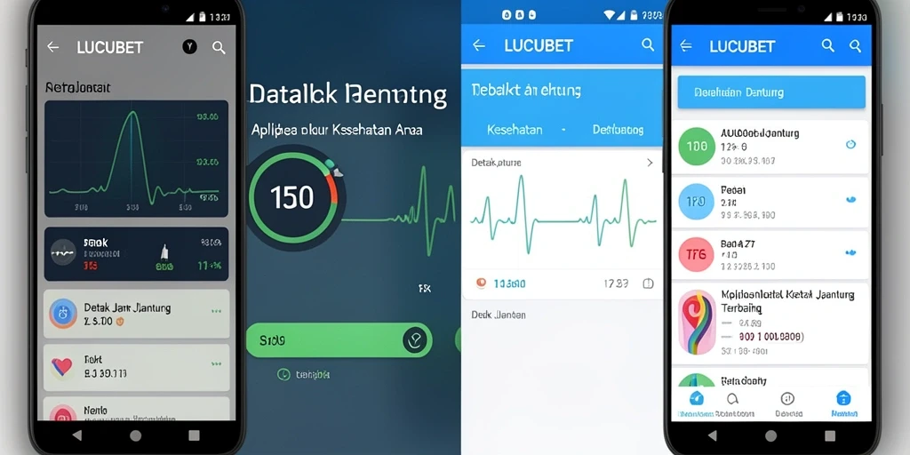 Antarmuka LUCUBET yang menampilkan data detak jantung pengguna.