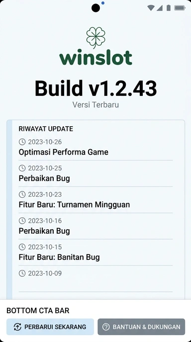 Tampilan riwayat versi winslot